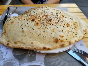 Turkish bread before my kebab meal