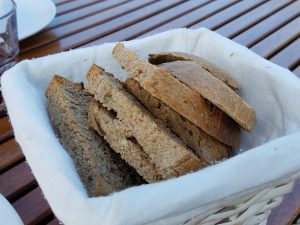 a basket of freshly baked bread
