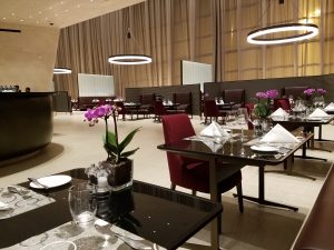 the lounge's elegant restaurant