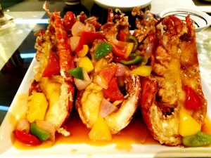Sweet and sour lobster at Junsui restaurant 