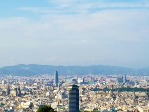 View of Barcelona from Montjuic (you can even see la Sagrada Familia)
