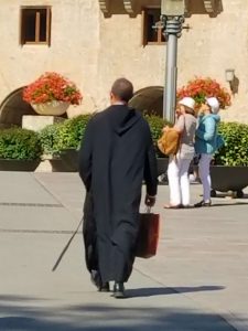 One of the resident monks